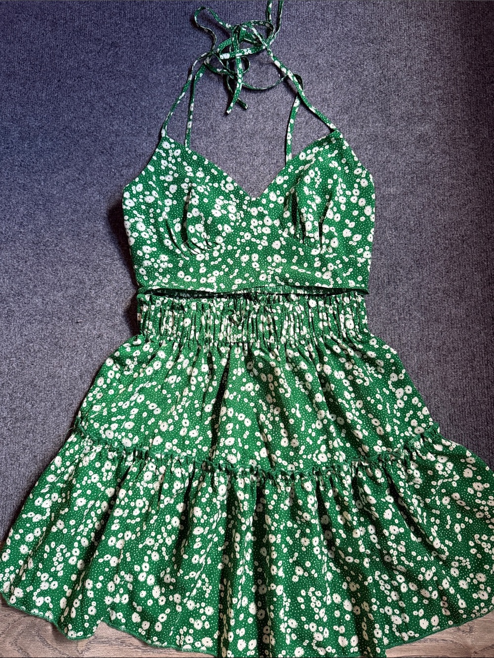 SHEIN Green Mini Skirt and Top